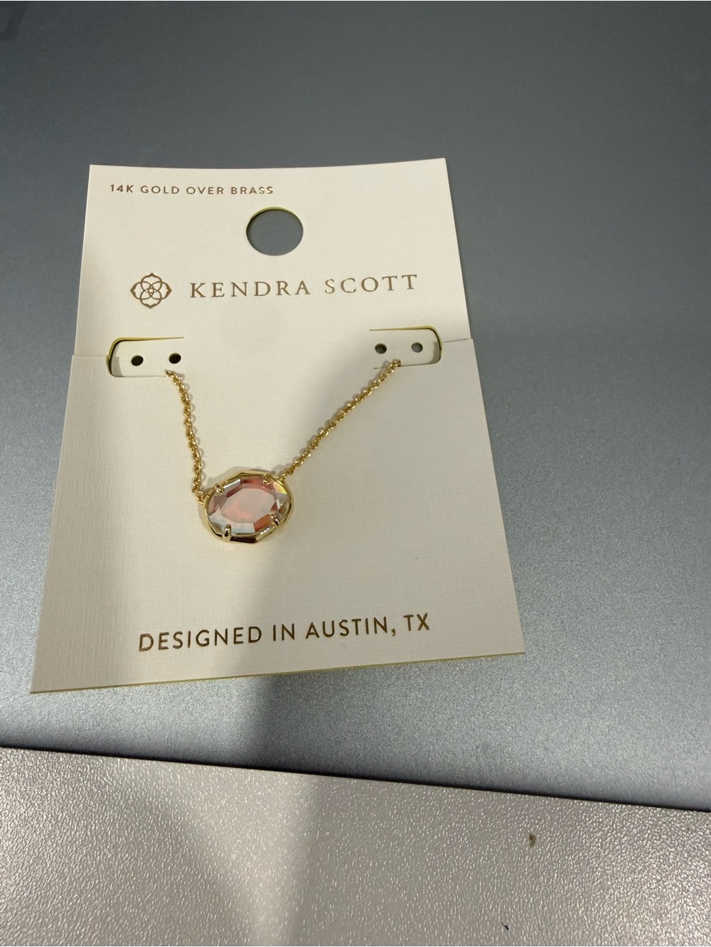 Kendra Scott Gold Necklace with Stone